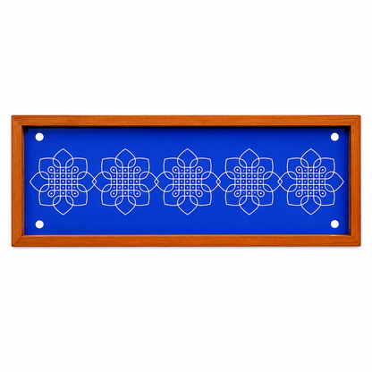 Rangly Flower Kambi Kolam Border Rangoli Stencil Wooden 17 * 5 inches Pack of 1 Piece