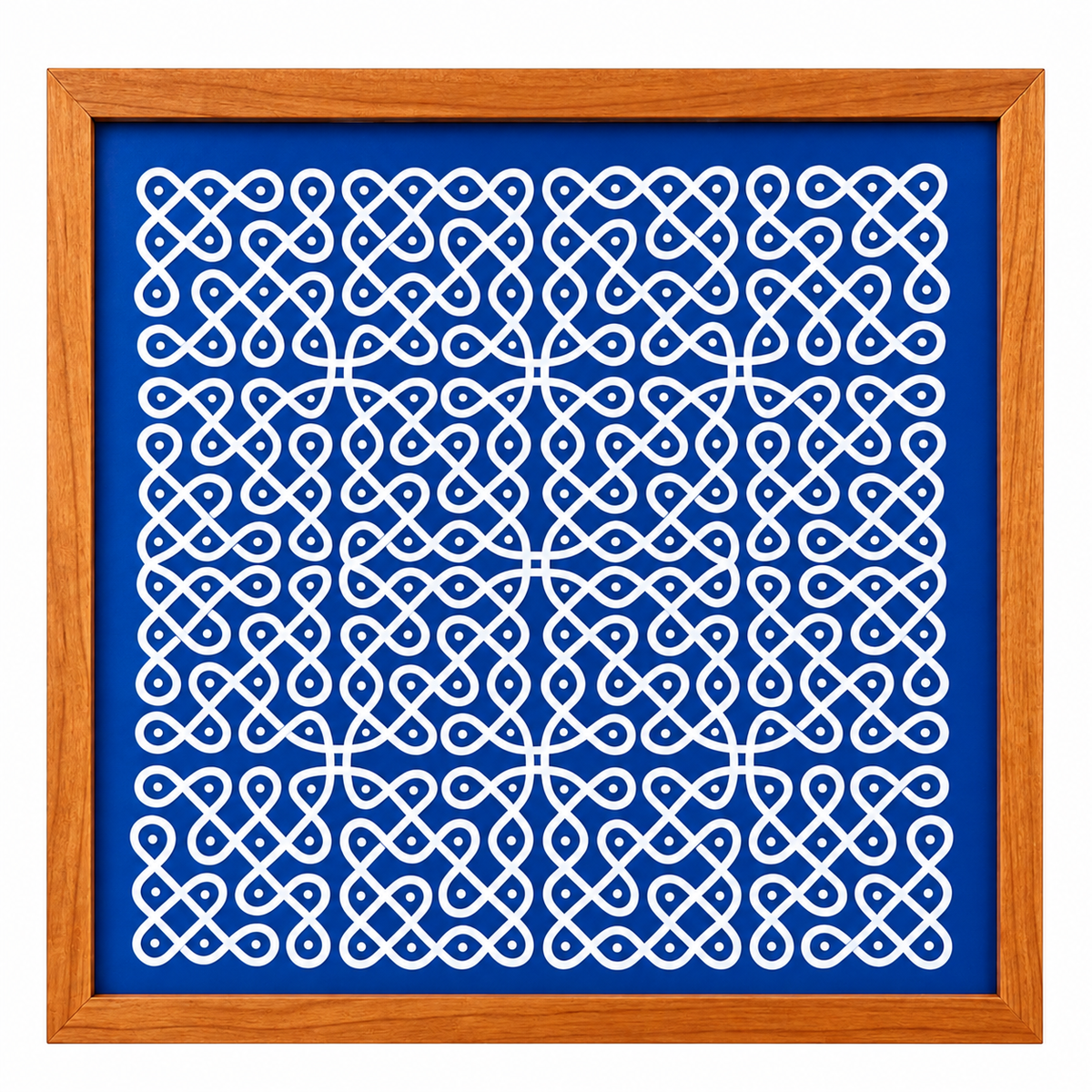 Traditional Chikku Kolam Stencil – Intricate Knot Design for Pooja & Festive Rangoli