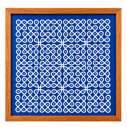 Traditional Chikku Kolam Stencil – Intricate Knot Design for Pooja & Festive Rangoli