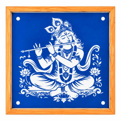 Bhagwan Krishna Kolam Stencil Y49 : Joy, Divine Love & Prosperity