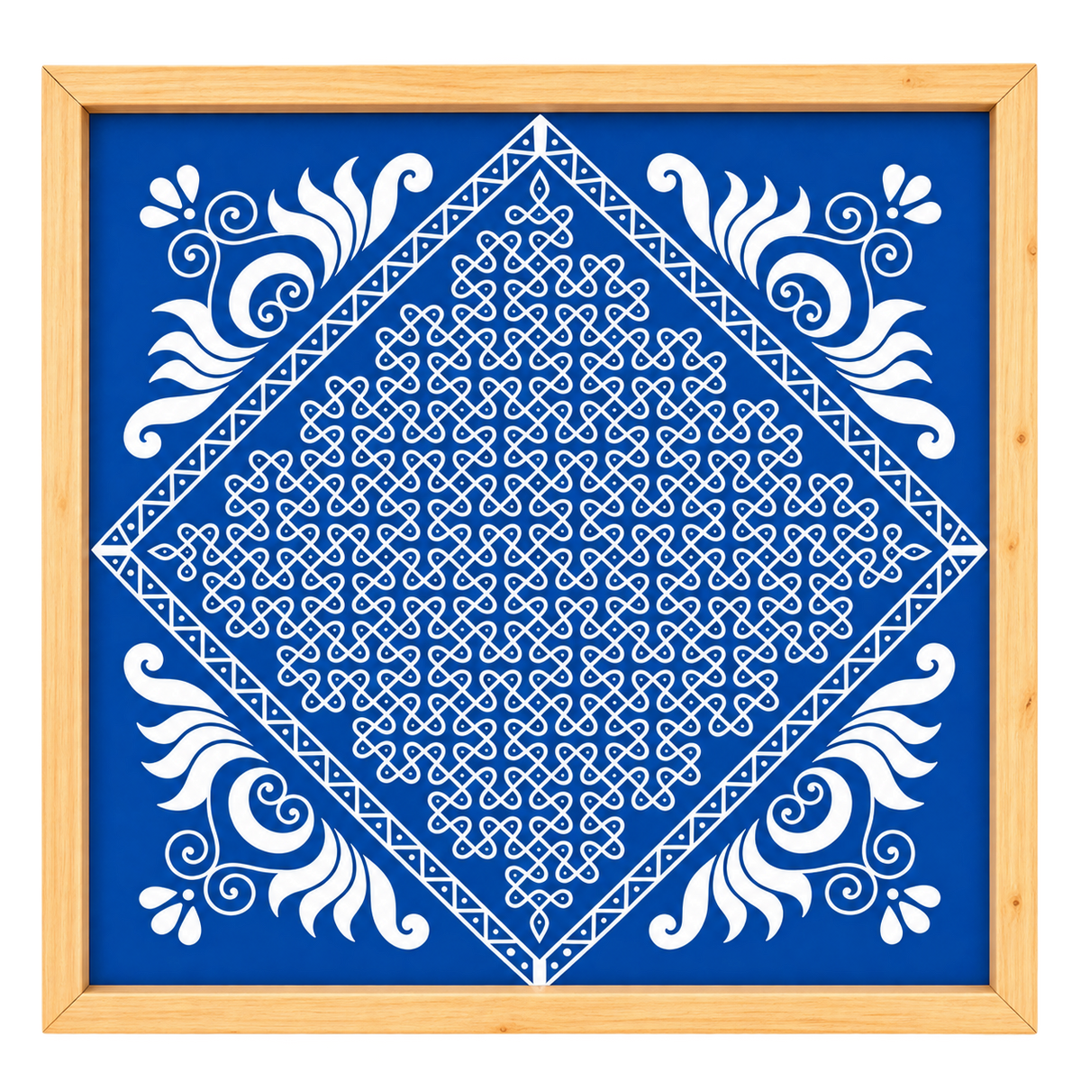 WJ4013 : Biggest Chaitanya Kambi Kolam Stencil : 40 Inch