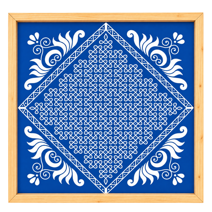 WJ4013 : Biggest Chaitanya Kambi Kolam Stencil : 40 Inch
