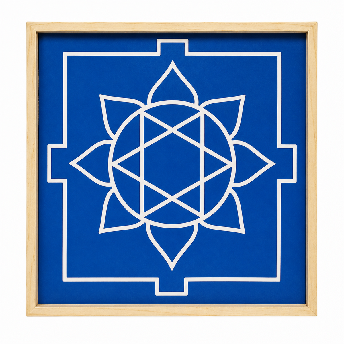 Rangly Ganesh Mandala Yantra Rangoli Design Stencil Wooden 25x25 Inches Pack of 1 piece