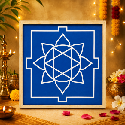 Rangly Ganesh Mandala Yantra Rangoli Design Stencil Wooden 25x25 Inches Pack of 1 piece