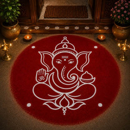 Ganesh Rangoli Model 4 Rangoli wooden Stencil
