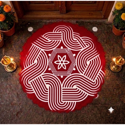Rangly Big Free Hand Kolam Pack of 1 piece - WJ3005