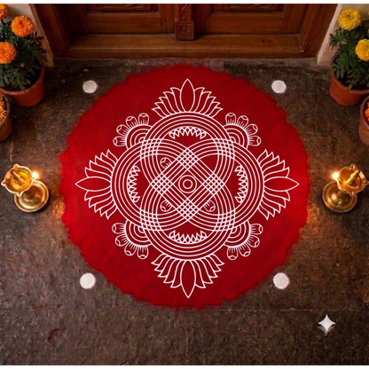 Rangly Biggest Lotus Kolam  Pack of 1 piece - WJ4002