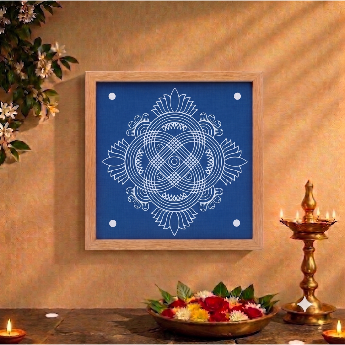 Rangly Biggest Lotus Kolam  Pack of 1 piece - WJ4002