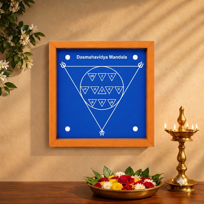 "Dasa mahavidya" Yantra Rangoli wooden Stencil -Elevate Your Spiritual Space