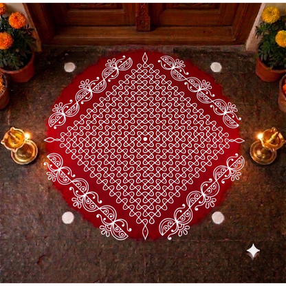 Biggest Diamond Pulli Kolam Stencil : 40 Inch:WJ4006 : Rangly Yantra