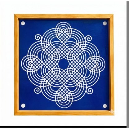 Rangly Square Rangoli Stencil  Pack of 1 piece -WJ2406