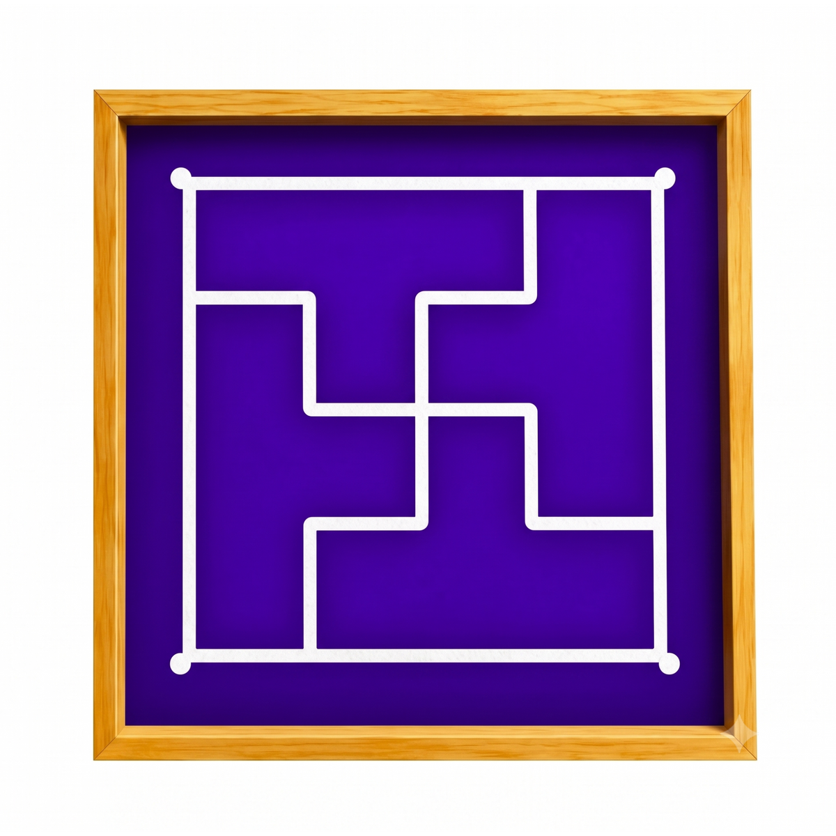 Swastika Padhmam Design 2 Yantra Rangoli wooden Stencil -Elevate Your Spiritual Space