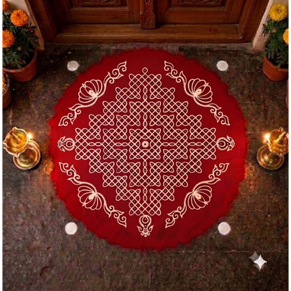 Biggest Maha Ananta Kolam Stencil : 40 Inch - WJ4008 -  Rangly