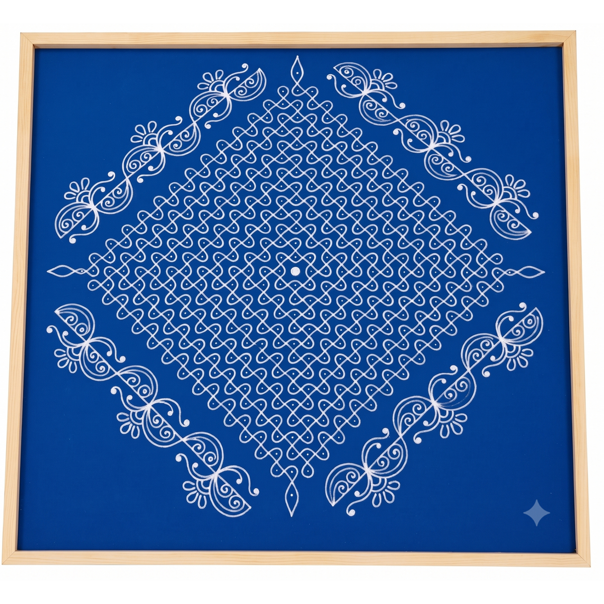Biggest Diamond Pulli Kolam Stencil : 40 Inch:WJ4006 : Rangly Yantra