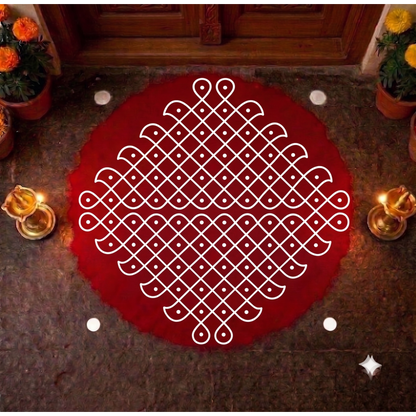 Rangly Big Pulli Kolam Pack of 1 piece - WJ3007