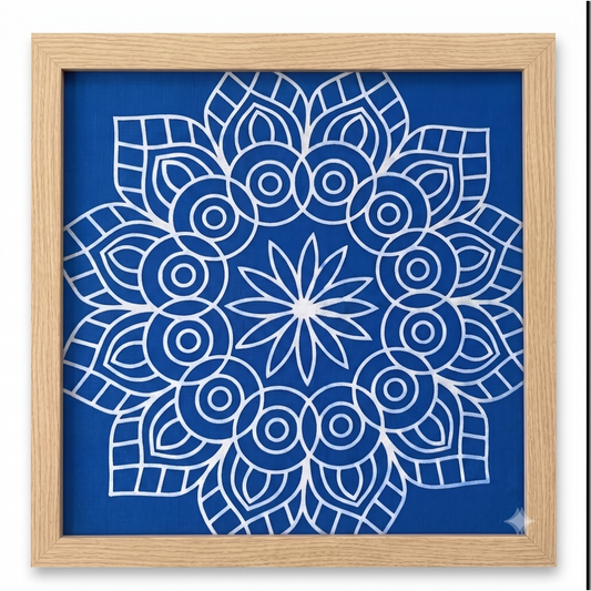Rangly Big Mandala Kolam Stencil  Pack of 1 piece - WJ3003