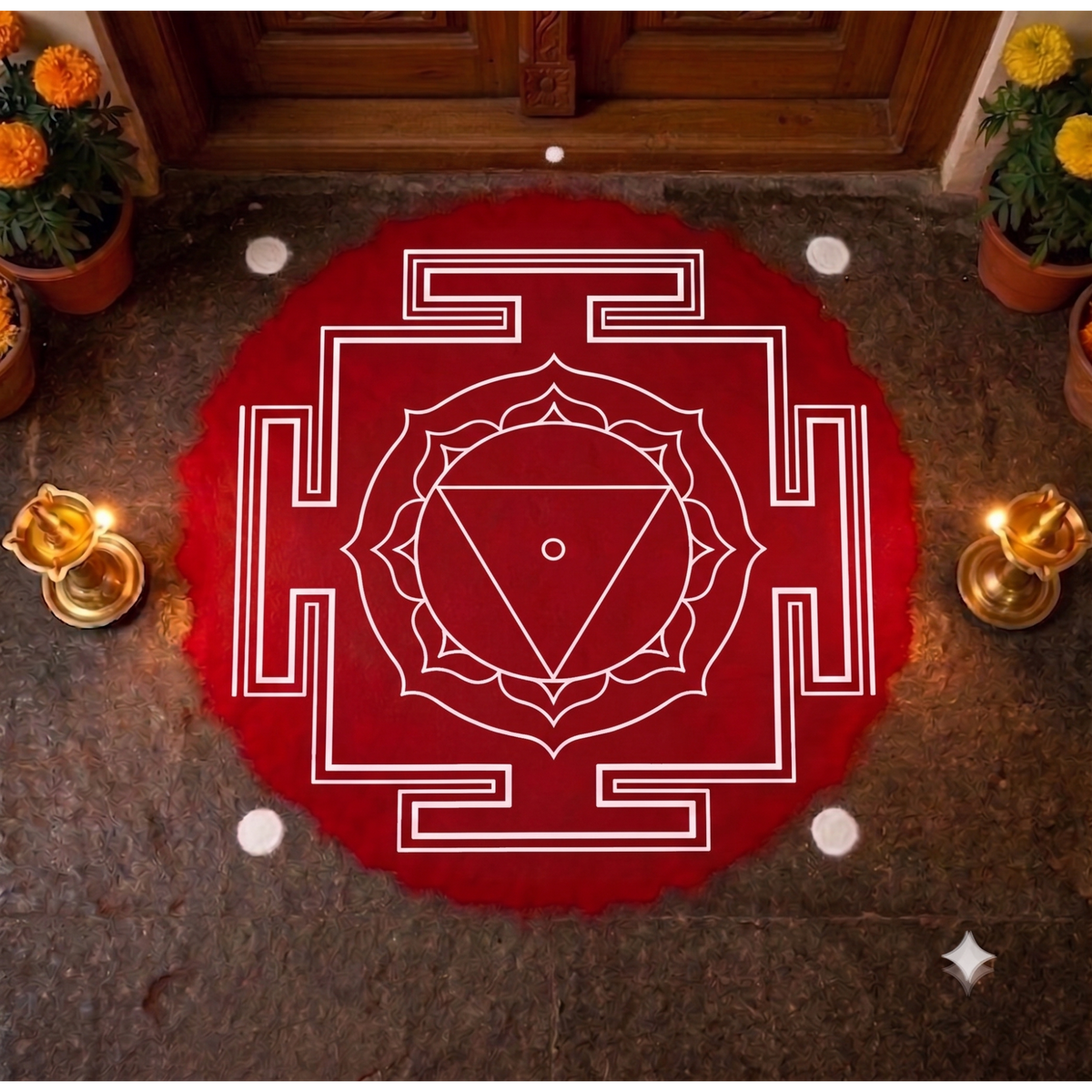 "Shri Tara" Aspect Yantra Dasa mahavidya Rangoli wooden Stencil -Elevate Your Spiritual Space