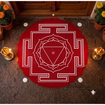 "Shri Tara" Aspect Yantra Dasa mahavidya Rangoli wooden Stencil -Elevate Your Spiritual Space