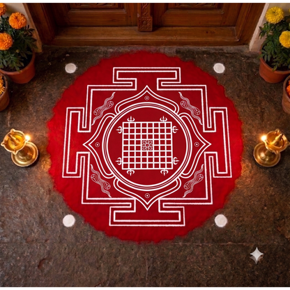 Rangly Vasthu Yantra Rangoli wooden Stencil -Elevate Your Spiritual Space