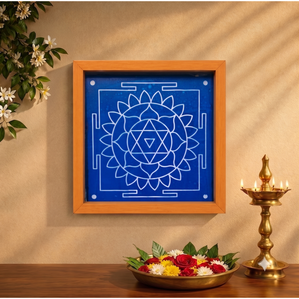 "Chandi Yantra "  Rangoli wooden Stencil -Elevate Your Spiritual Space