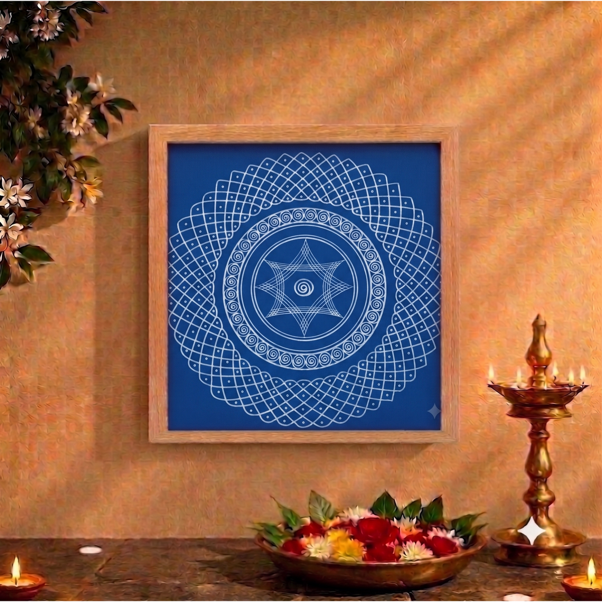 Rangly Big Iyenger Padi Kolam Pack of 1 piece - WJ3009
