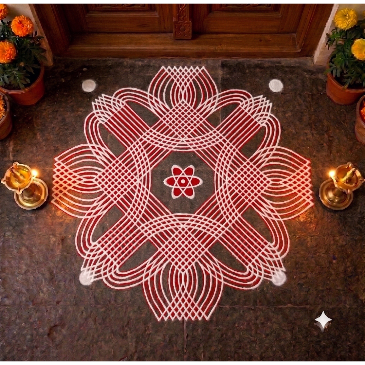 Rangly Grand Padma Vaibhav Kolam   Pack of 1 piece - WJ3002