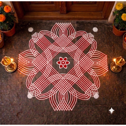 Rangly Grand Padma Vaibhav Kolam   Pack of 1 piece - WJ3002