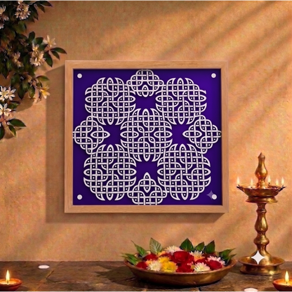 Rangly Divine Structured Pulli Big Kolam Stencil  Pack of 1 piece - WJ2416