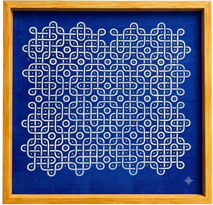 Rangly Auspicious Padi Big Kolam Stencil  Pack of 1 piece - WJ2411