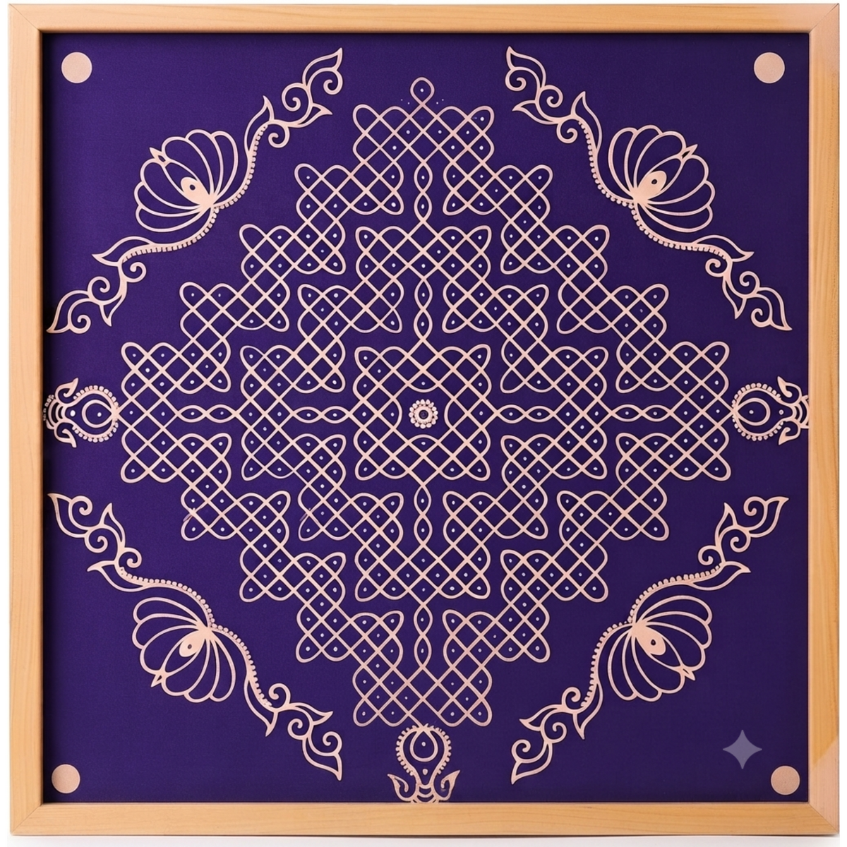 Biggest Maha Ananta Kolam Stencil : 40 Inch - WJ4008 -  Rangly
