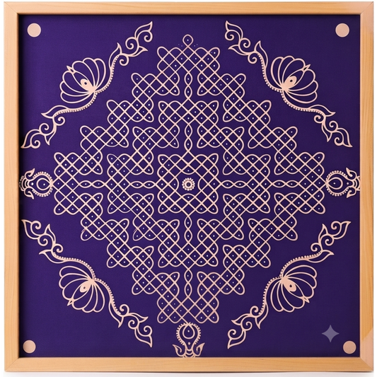 Biggest Maha Ananta Kolam Stencil : 40 Inch - WJ4008 -  Rangly