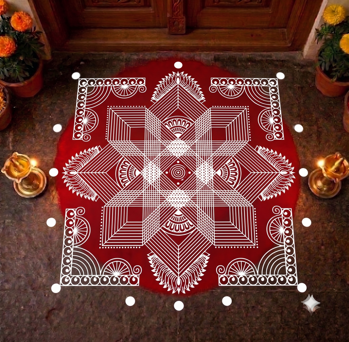 Rangly Biggest Padi Kolam Pack of 1 piece - WJ4003