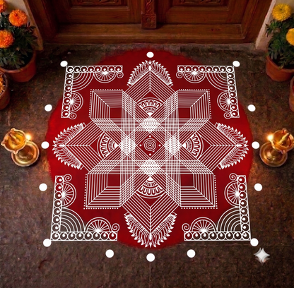 Rangly Biggest Padi Kolam Pack of 1 piece - WJ4003