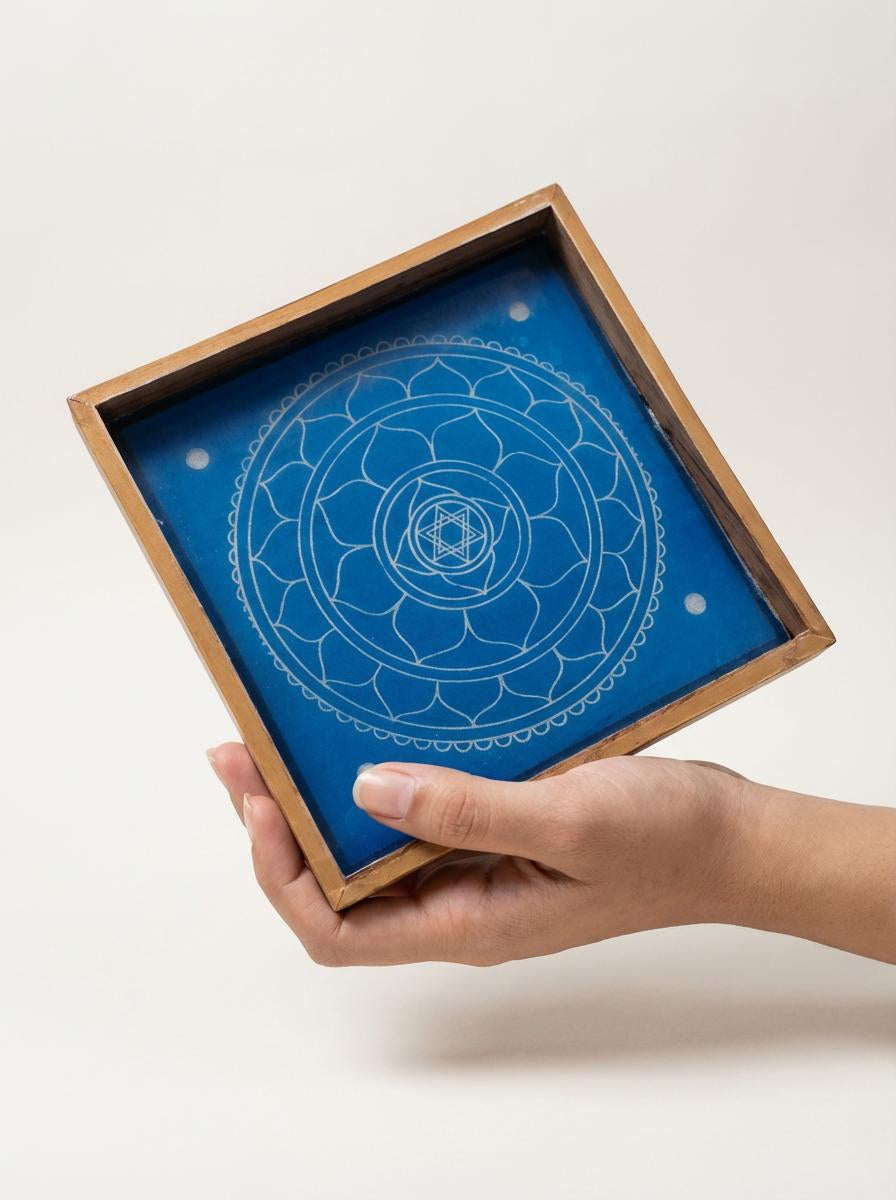 Rangly Sri Yantra Model 2  Rangoli Stencil Wooden 10x10 Inches Pack of 1 piece