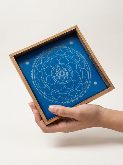 Rangly Sri Yantra Model 2  Rangoli Stencil Wooden 10x10 Inches Pack of 1 piece