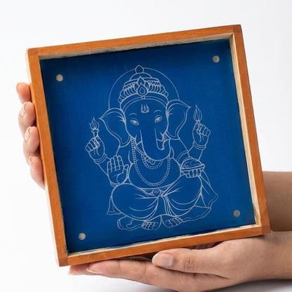 Rangly Ganesha Rangoli Stencil Wooden 10*10 Inches Pack of 1 Piece