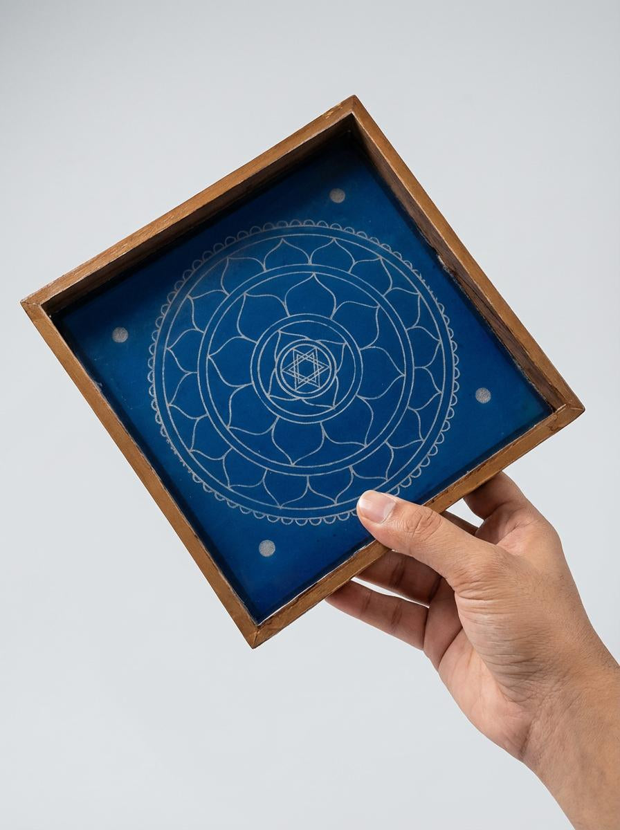 Rangly Sri Yantra Model 2  Rangoli Stencil Wooden 10x10 Inches Pack of 1 piece