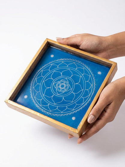 Rangly Sri Yantra Model 2  Rangoli Stencil Wooden 10x10 Inches Pack of 1 piece
