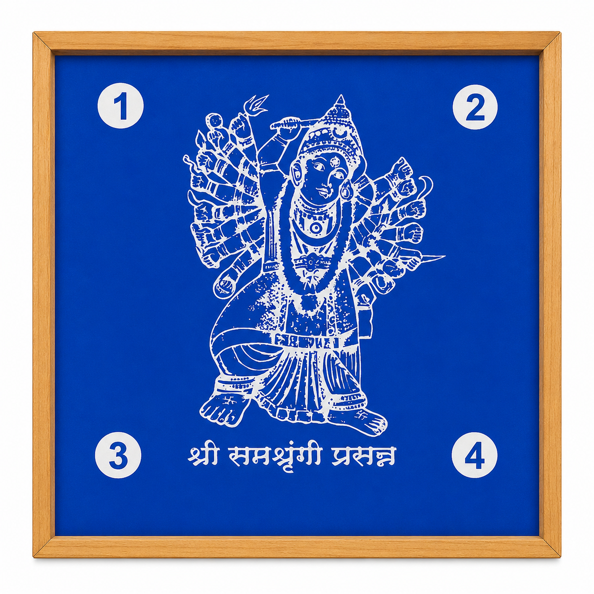 Rangly  Goddess Durga  Rangoli Design Stencil Wooden 10x10 Inches Pack of 1 piece