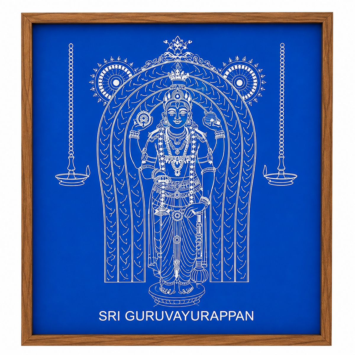 "Guruvayoor Appan"Rangoli wooden Stencil -Elevate Your Spiritual Space