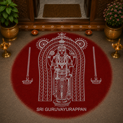 "Guruvayoor Appan"Rangoli wooden Stencil -Elevate Your Spiritual Space