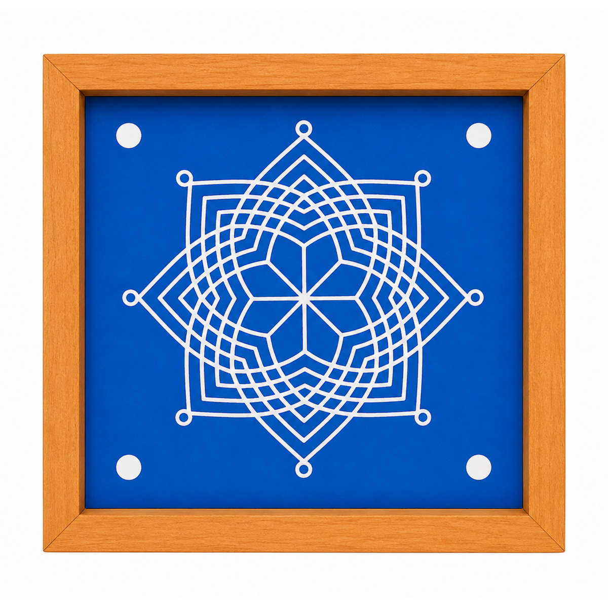 Rangly Hrudaya Kamala Kolam Rangoli Stencil Wooden,  5 × 5 Inches Pack of 1 Piece