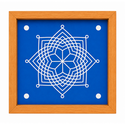 Rangly Hrudaya Kamala Kolam Rangoli Stencil Wooden,  5 × 5 Inches Pack of 1 Piece
