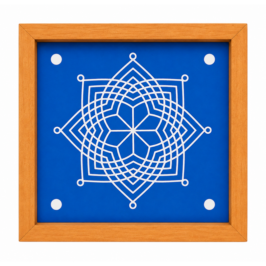 Rangly Hrudaya Kamala Kolam Rangoli Stencil Wooden,  5 × 5 Inches Pack of 1 Piece