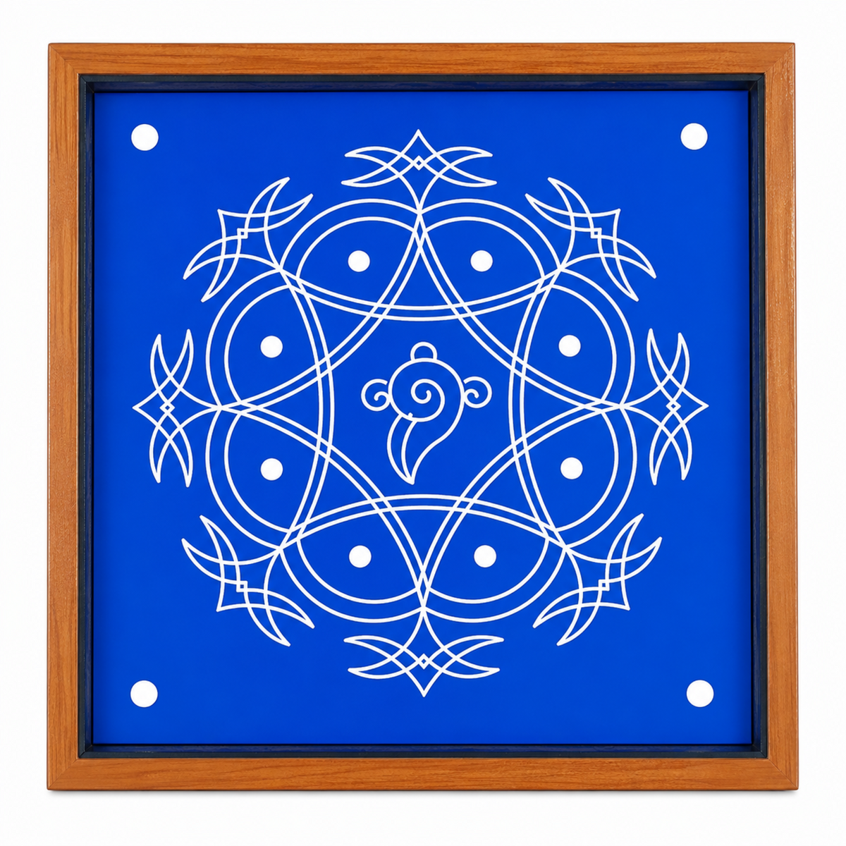 Rangly Iyengar Padi Kolam Rangoli Stencil Model 4 Wooden  10x10 Inches  Pack of 1 Piece