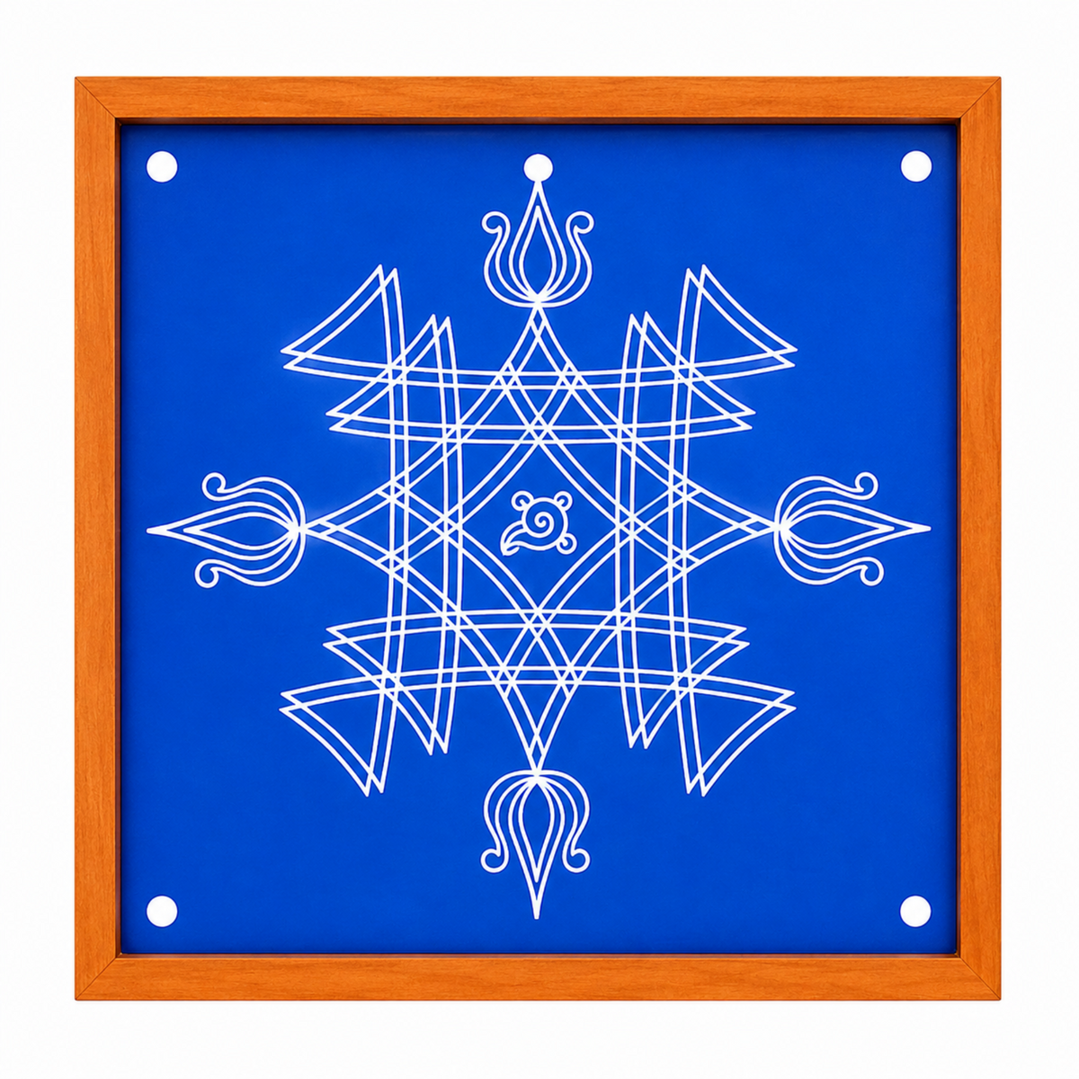 Rangly  Iyengar Padi Kolam Rangoli Stencil  10×10 Inches Pack of 1 piece