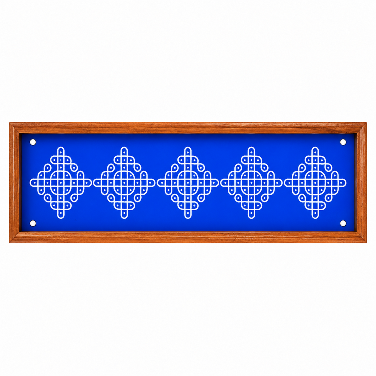 Rangly Kambi Kolam Model 4  Border Rangoli  Wooden 17x5 Inches  Pack of 1 Piece