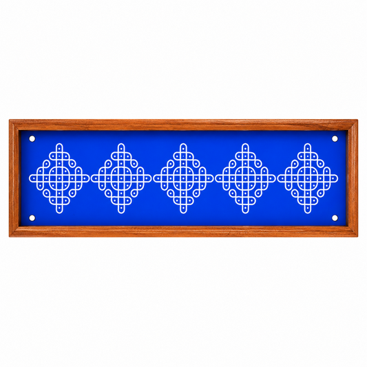 Rangly Kambi Kolam Model 4  Border Rangoli  Wooden 17x5 Inches  Pack of 1 Piece