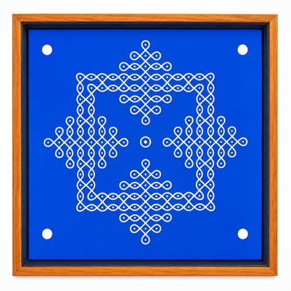 Rangly Kambi Kolam Model 4 Rangoli Stencil Wooden  10x10 Inches  Pack of 1 Piece