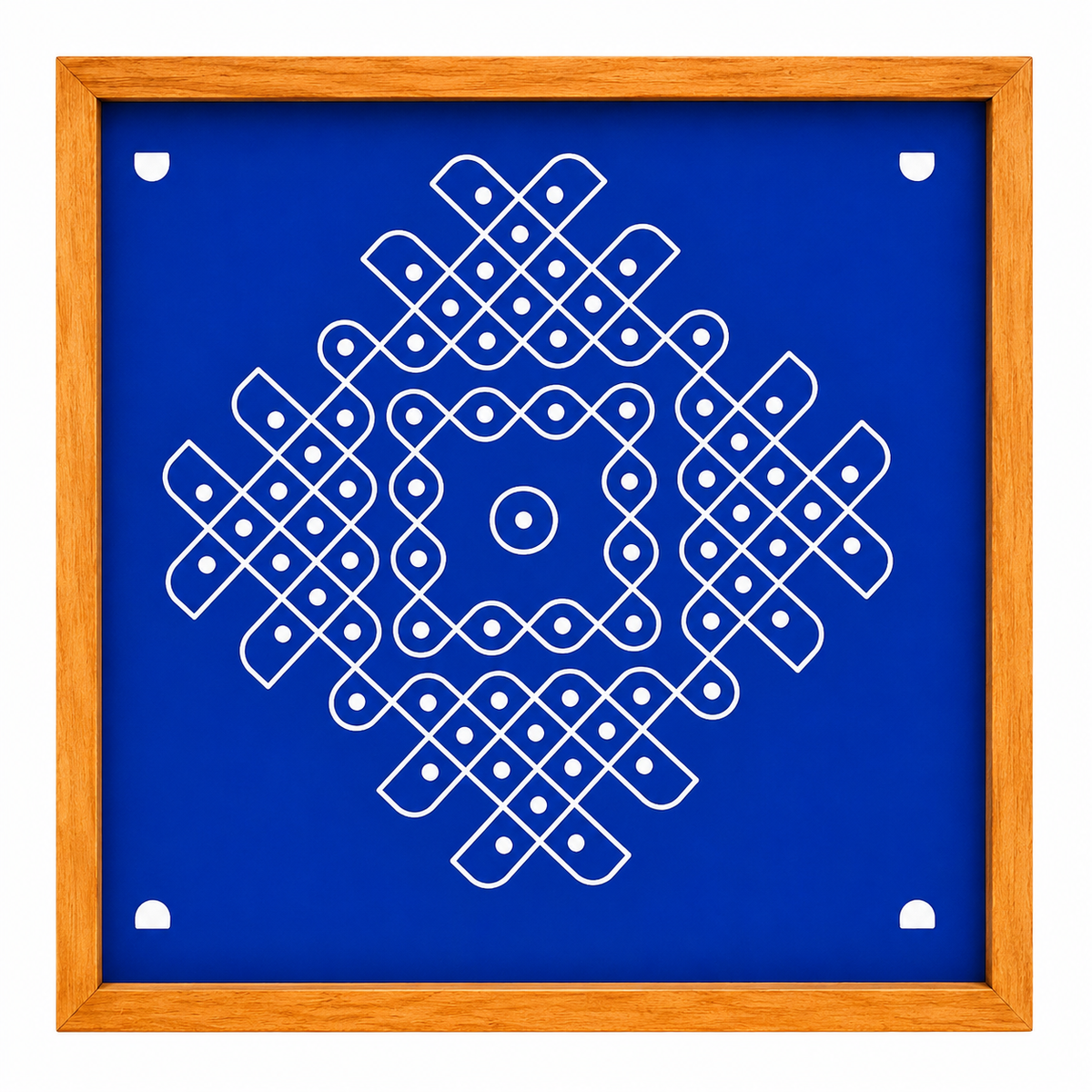 Rangly Kambi Kolam Model 5 Rangoli Stencil Wooden  10x10 Inches  Pack of 1 Piece
